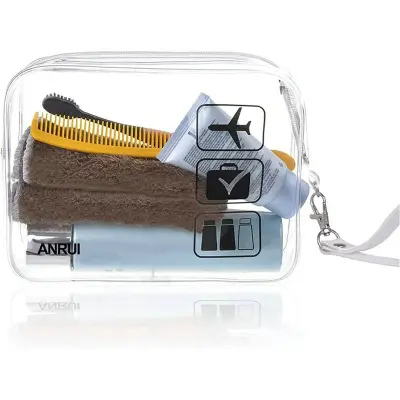 Prozorna toaletna torbica - popolna za potovanja Transparent