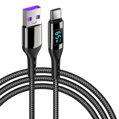 Kabel za hitro polnjenje USB-C PD 100 W Black 1 m