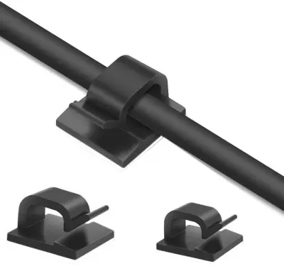 Samolepilni nosilec kabla 50 kosov Black