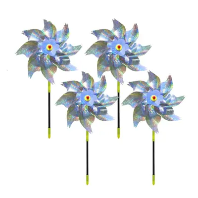 Odsevno strašilo/vetrna vrtavka – srebrna 4-Pack