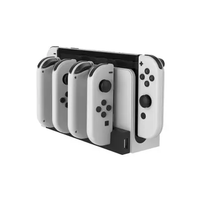 Polnilna postaja, združljiva z Nintendo Switch Joycons Black+White