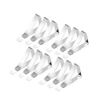 Sponke za krpo / držalo za krpo Silver  12-Paket