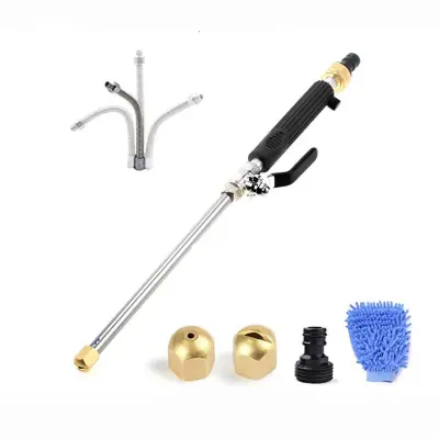 Jet Power Washer Visokotlačni čistilnik za vrtno cev 2 šobi 3/4" Black