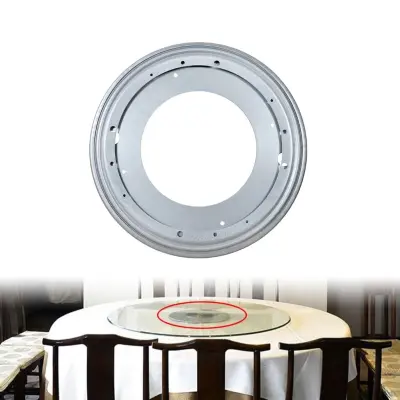 Vrtljiva plošča z jeklenimi krogličnimi ležaji za pohištvo, sončnike, stojala, dekoracije 9 inčev Silver