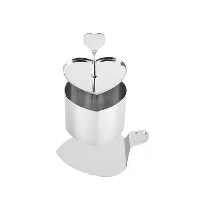 Set 3 prstanov iz nerjavečega jekla (PP vrečka)   V obliki srca