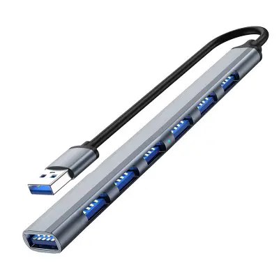USB3.0 v USB2.0/3.0 USB zvezdišče s 7 vrati SilverGrey