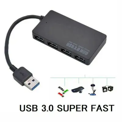 Zvezdišče USB 3.0 s 4 vhodi črne barve