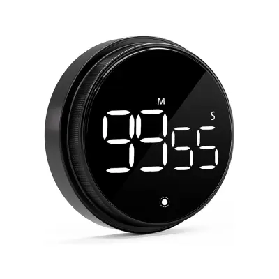 Digitalni kuhinjski časovnik, magnetni odštevalnik časa z velikim LED zaslonom Black
