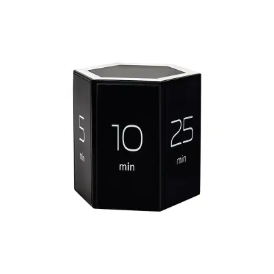 LED-zaslon Hexahedral Digital Prenosni odštevalnik časa z mehko svetlobo Black
