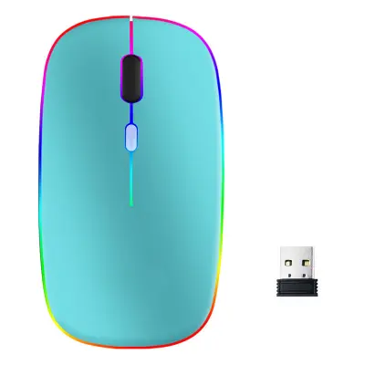 Brezžična Bluetooth miška USB polnjenje Blue