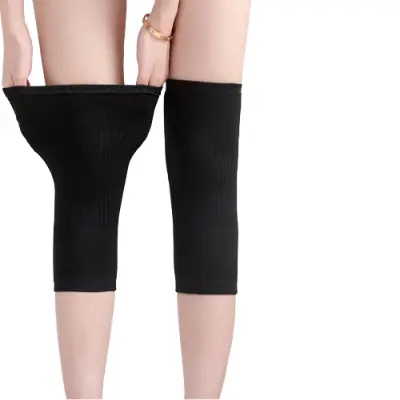 Ščitniki za kolena / grelci za kolena v Kašmirju - 1 par Black XL