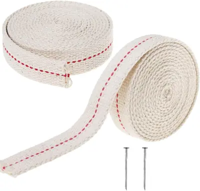 2 zvitka ploščatega stenja za oljno svetilko White