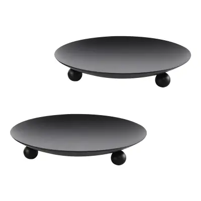 2-paketni božični svečnik s podstavkom za aromaterapijo Black