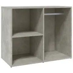 vidaXL Garderobna omarica betonsko siva 80x40x65 cm konstruiran les