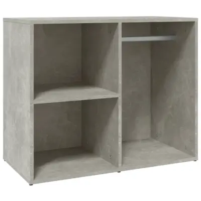 vidaXL Garderobna omarica betonsko siva 80x40x65 cm konstruiran les