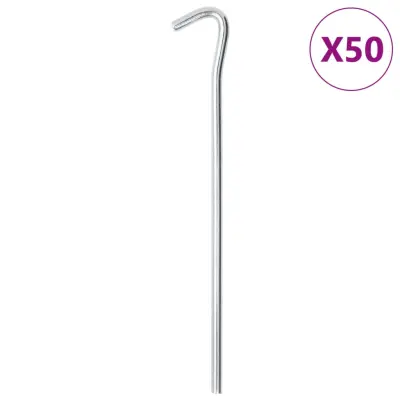 vidaXL Klini za šotor 50 kosov 23 cm Ø7 mm pocinkano jeklo