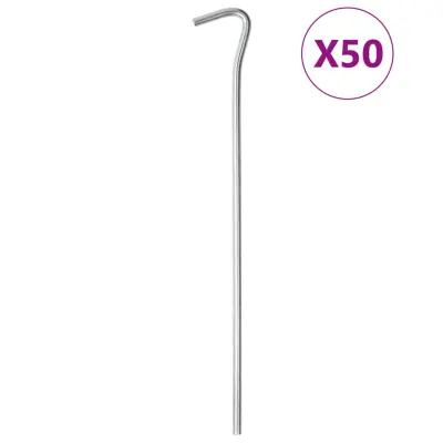 vidaXL Klini za šotor 50 kosov 23 cm Ø5 mm pocinkano jeklo