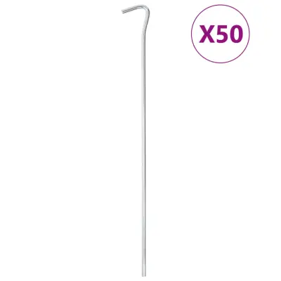 vidaXL Klini za šotor 50 kosov 30 cm Ø5 mm pocinkano jeklo