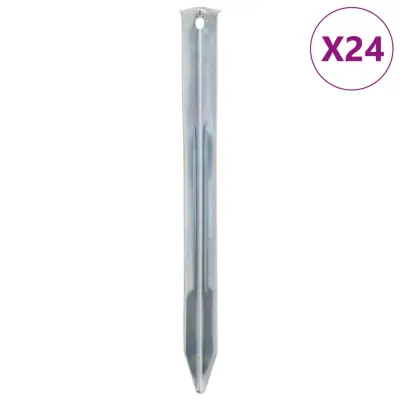 vidaXL Klini za šotor 24 kosov 22 cm Ø20 mm pocinkano jeklo