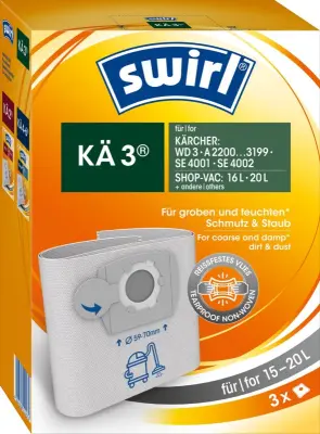 Melitta SDA vrečka za prah mokro/suho za Kärcher/Shop-Vac KÄ 3 (VE3)