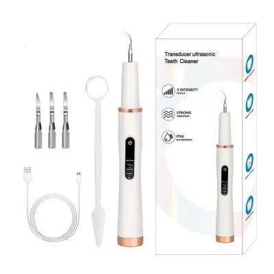 Ultrazvočni odstranjevalec zobnega kamna in 4 čistilne glave White