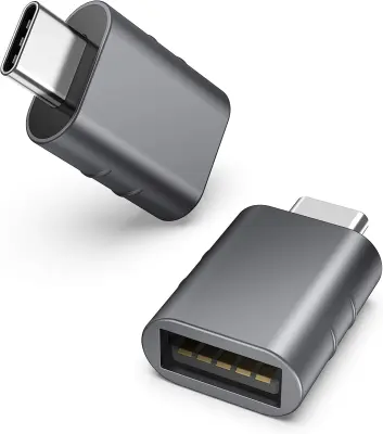 USB 3.2 na USB-C OTG adapter 10 Gbps Grey
