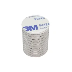 10 paketov super močnih neodimovih magnetov s samolepilno podlago Silver 8 x 3 mm