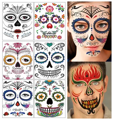 Nuggisar - Začasne tetovaže za obraz 10 kom MultiColor