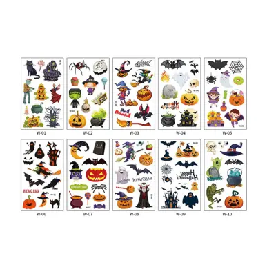 Začasne tetovaže za noč čarovnic 10 listov MultiColor