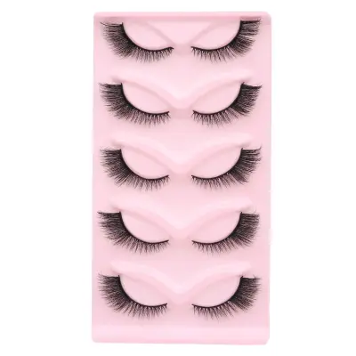 10 parov 3D trepalnic v obliki mačjih oči Black