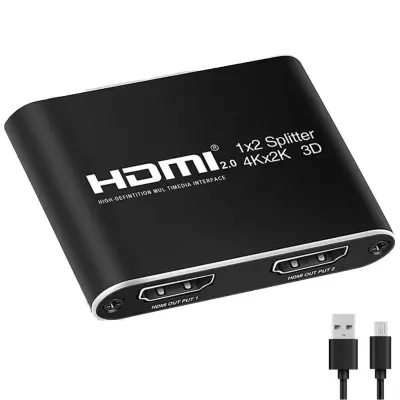 HDMI razdelilnik 1x2 za 2 zaslona 3D/4K/1080p