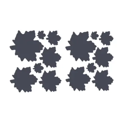 Samolepilni obliž za popravilo v obliki javorjevih listov, 10 delov DarkGrey