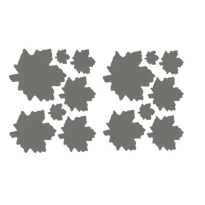 Samolepilni obliž za popravilo v obliki javorjevih listov, 10 delov Grey