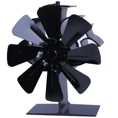 Ventilator peči za boljšo porazdelitev toplote, 8 lopatic Black
