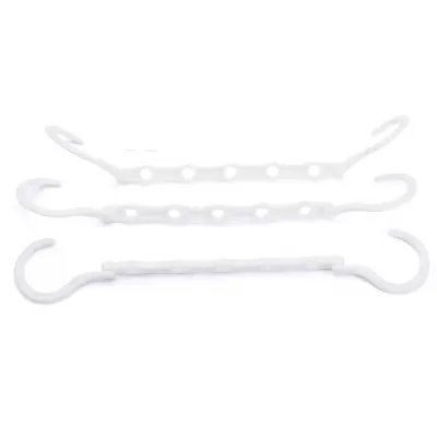 Večnamenski obešalnik s petimi luknjami, 3 paketi White