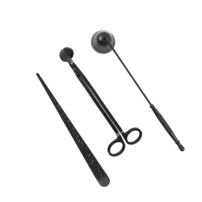 Komplet dodatkov za sveče 3-v-1 Candle Wick Trimmer/Snuffer/Dipper Black
