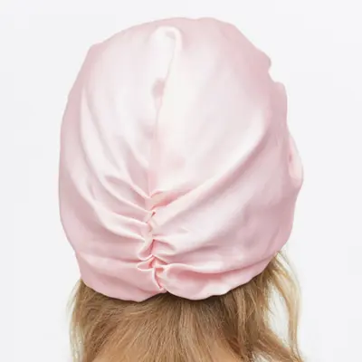 Spalna kapa Nočna kapa iz murvine svile - Nežna in udobna za dober spanec Beige