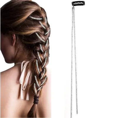 Sponka za lase z verižicami Silver
