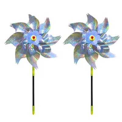 Odsevno strašilo/vetrna vrtavka – srebrna 2-pack