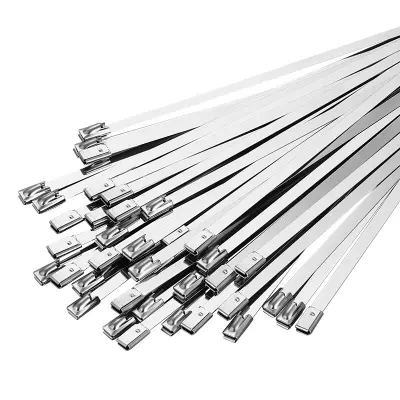 Kabelske vezice iz nerjavečega jekla 100 kosov Silver