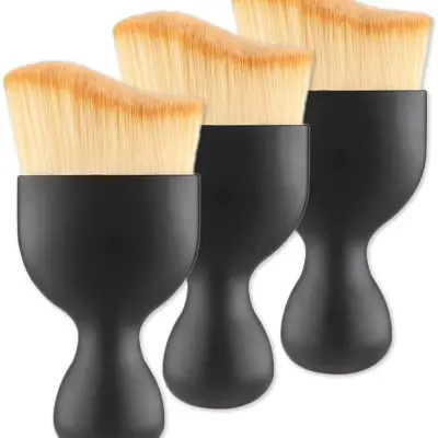 Mehka čistilna krtača / krtača za notranjost avtomobila 3 kom Black