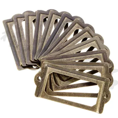 12 Držala za etikete - Kovinske etikete Bronze