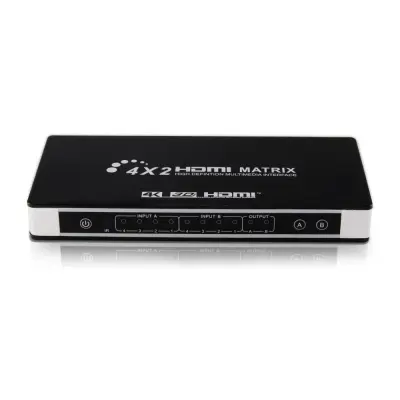 HDMI Matrix 4x2 Switch/Splitter UHD 4K2K 3D s funkcijo EDID