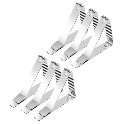 Držalo za krpo / sponke za krpo 6 paketov Silver