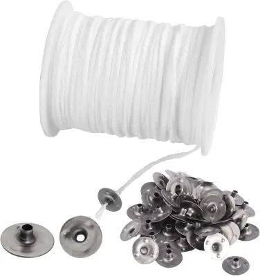 61-metrski zvitek stenja za sveče s 100 kovinskimi držali za stenj