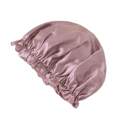 Kapa za spanje iz 100% svilene murve za ženske, mehka naglavna ruta za spanje Pink M