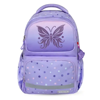 Ergonomski šolski nahrbtnik šolska torba Belmil Midi Pack "Dots Butterfly"