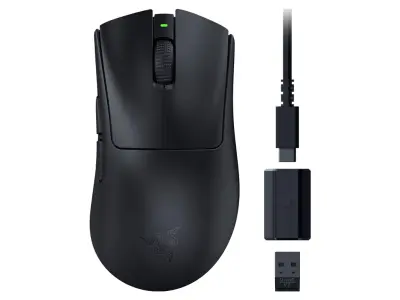 Miška Razer DeathAdder V3 HyperSpeed, črna miška