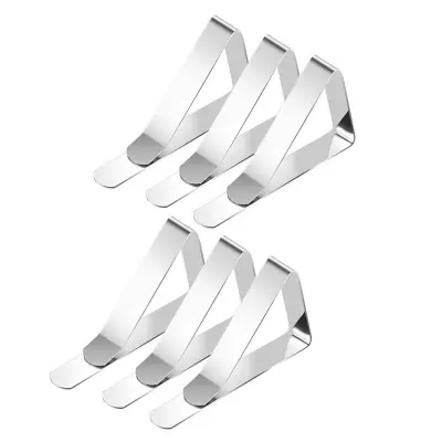 Sponke za krpo / držalo za krpo Silver  6-Paket