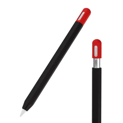 Silikonski etui, združljiv z Apple Pencil 3. generacije Black+Red